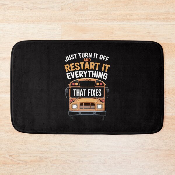 Item preview, Restart It That Fixes Everything School Bus Driver designed and sold by demarioTTS.