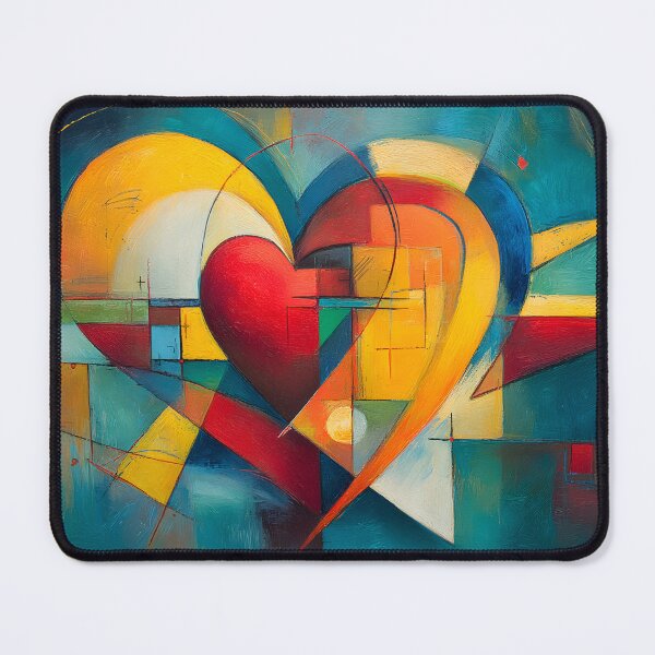 Item preview, Valentine Heart Bursting with Bold Geometric Shapes and Vibrant Color designed and sold by OlfactoART Studio.