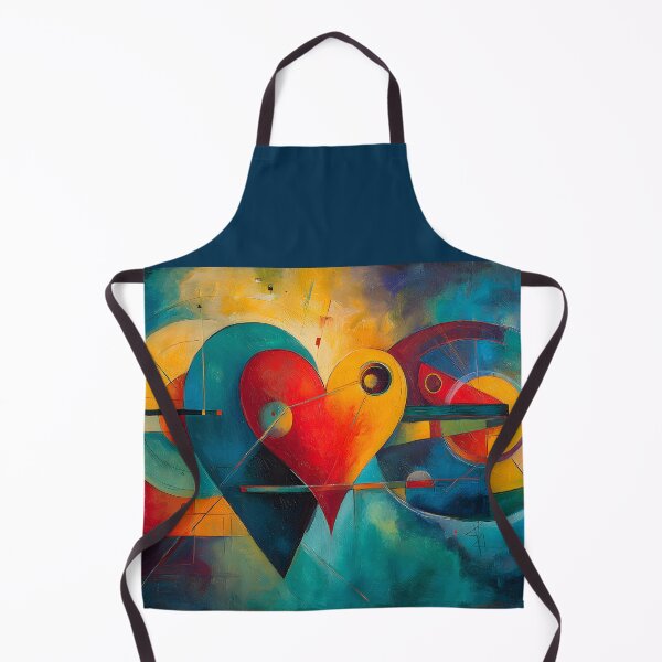 Item preview, Celebrate Valentine with Bold Geometric Shapes and a Central Red Heart designed and sold by OlfactoART Studio.