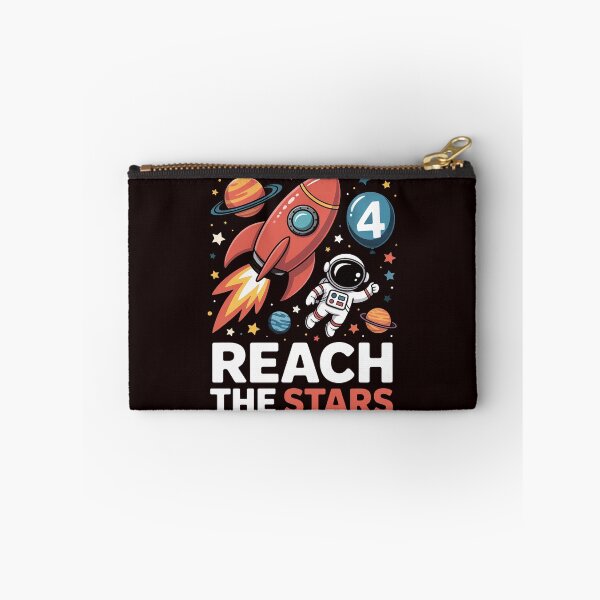 Item preview, Reach Four The Stars 4 Years Old Birthday Boy Astronaut 4th designed and sold by hettingerchaim.