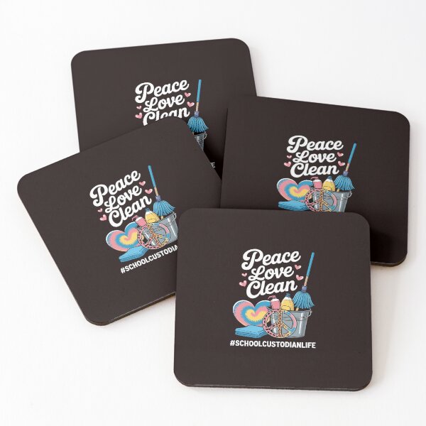 Item preview, Peace Love Clean School Custodian Life designed and sold by hettingerchaim.
