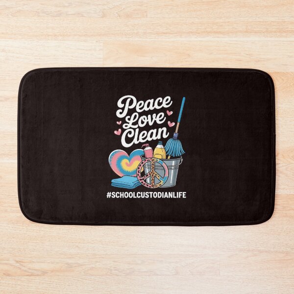 Item preview, Peace Love Clean School Custodian Life designed and sold by hettingerchaim.