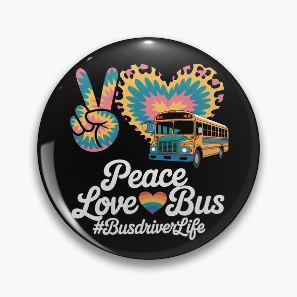 Item preview, Peace Love Bus Leopard Bus Driver Life Gifts designed and sold by demarioTTS.