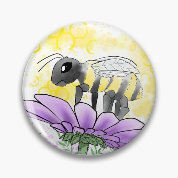 Item preview, Honeybee on Purple Flower designed and sold by HBOriginalsArt.