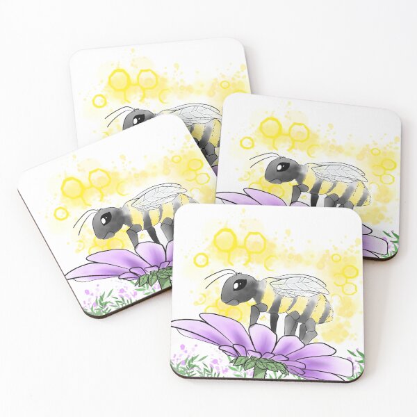 Item preview, Honeybee on Purple Flower designed and sold by HBOriginalsArt.