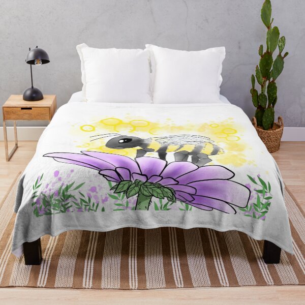 Item preview, Honeybee on Purple Flower designed and sold by HBOriginalsArt.