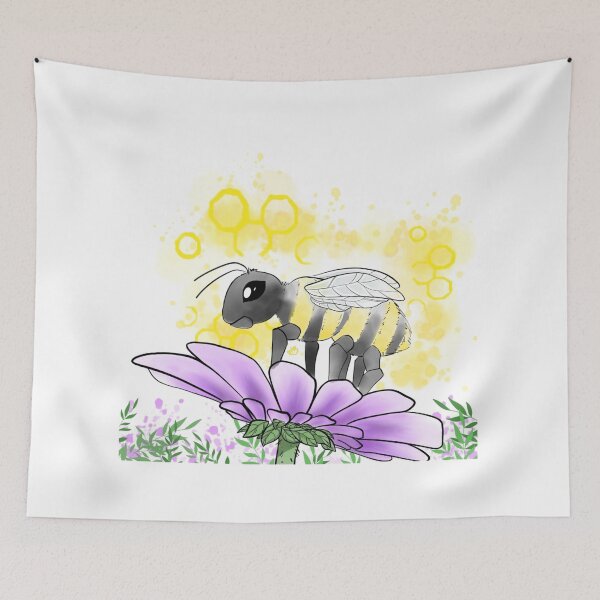Item preview, Honeybee on Purple Flower designed and sold by HBOriginalsArt.