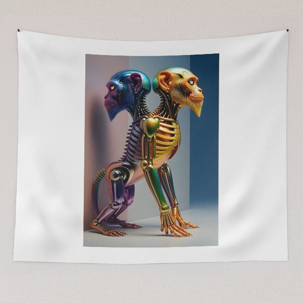 Item preview, Janus Ape - Duality Biomechanical Sculpture Art designed and sold by KM2025.