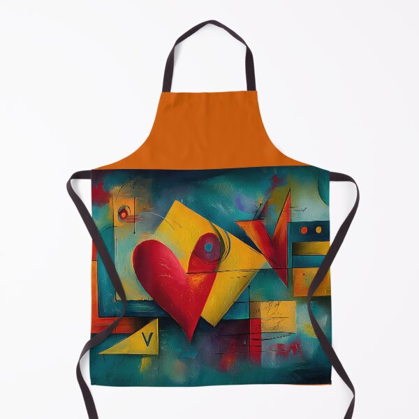 Item preview, Ignite Valentine Energy with Bold Geometric Shapes and a Central Red Heart designed and sold by OlfactoART Studio.
