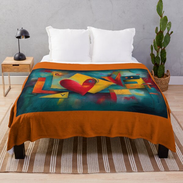 Item preview, Ignite Valentine Energy with Bold Geometric Shapes and a Central Red Heart designed and sold by OlfactoART Studio.