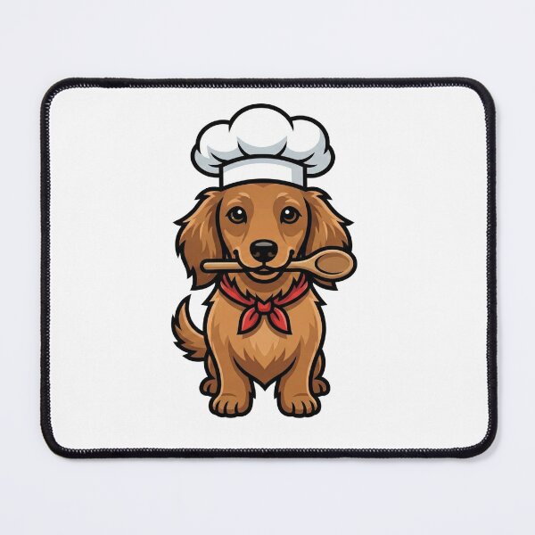 Item preview, Executive Chef Dachshund - Gourmet Wiener Dog designed and sold by Tomato-soup.