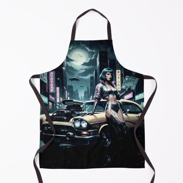 Item preview, Cyber Speedster - 1950s Vintage Neon Street Racer Pinup designed and sold by Art's Diner.