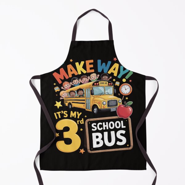 Item preview, Make way it's my 3rd birthday school bus theme children's pa designed and sold by BotboutiquePre.