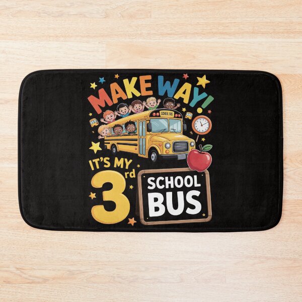 Item preview, Make way it's my 3rd birthday school bus theme children's pa designed and sold by BotboutiquePre.