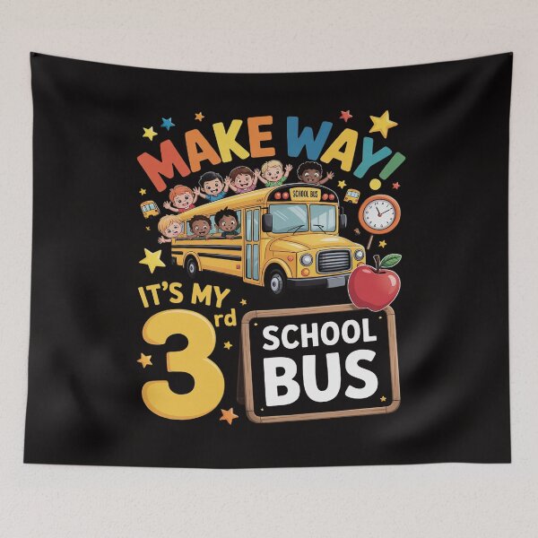 Item preview, Make way it's my 3rd birthday school bus theme children's pa designed and sold by BotboutiquePre.
