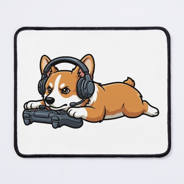 Item preview, Pro Gamer Corgi - Level Up Dog Sticker designed and sold by Tomato-soup.