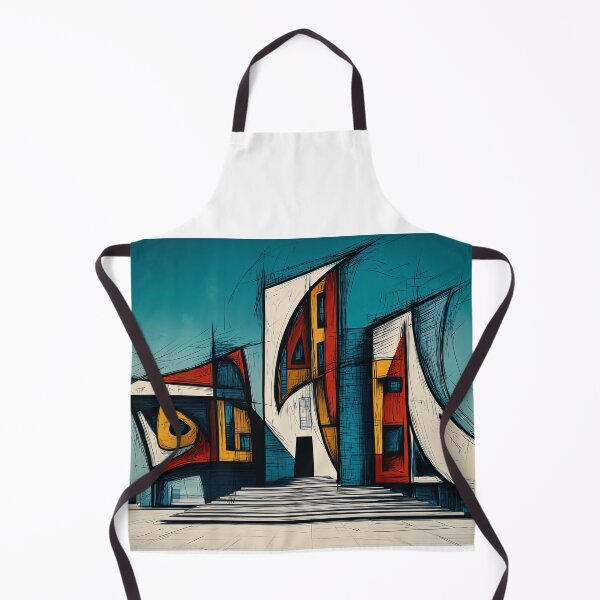 Item preview, Bold Geometric Architectural Structure with Sharp Lines and Dynamic Forms Against Clear Sky designed and sold by OlfactoART Studio.