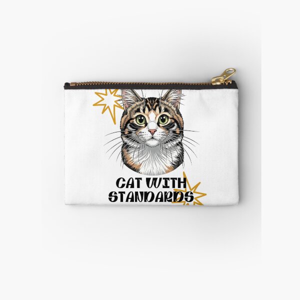 Item preview, Cat With Standards – Royal Cat Face Minimal Illustration designed and sold by Art on Cotton.