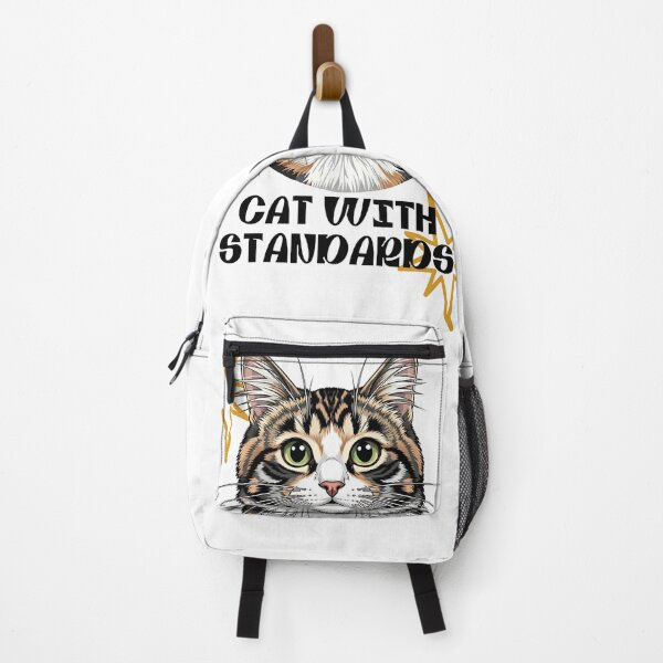 Item preview, Cat With Standards – Royal Cat Face Minimal Illustration designed and sold by Art on Cotton.