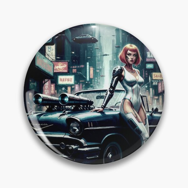 Item preview, Tactical Cyber-Babe - 1950s Vintage Atomic Future Pinup designed and sold by Art's Diner.