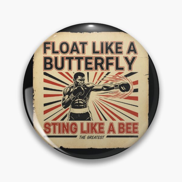 Item preview,  Floats Like a Butterfly Stings Like a Bee - Retro Motivational Boxing Quote Design designed and sold by ALL ART .