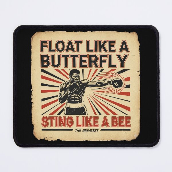 Item preview, Floats Like a Butterfly Stings Like a Bee - Retro Motivational Boxing Quote Design designed and sold by ALL ART .
