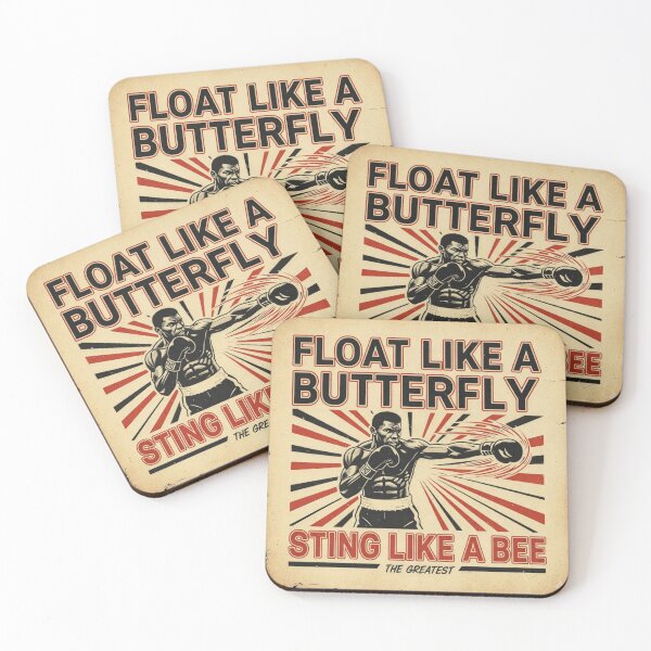 Item preview,  Floats Like a Butterfly Stings Like a Bee - Retro Motivational Boxing Quote Design designed and sold by ALL ART .