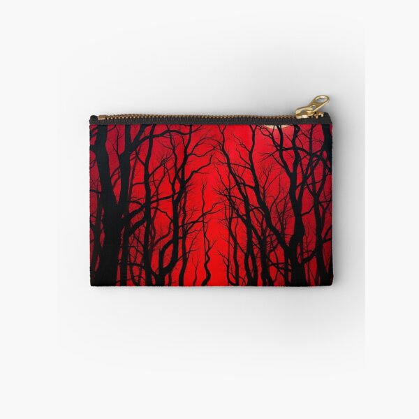 Item preview, Blood Red Moon Over Spooky Forest Silhouette Horror Art designed and sold by EllDAV777.
