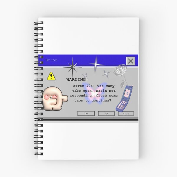 Item preview, Error 404 satire brain overload close tabs sticker  designed and sold by Elliquaa.
