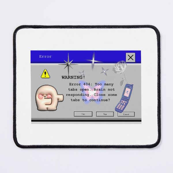 Item preview, Error 404 satire brain overload close tabs sticker  designed and sold by Elliquaa.