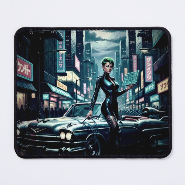 Item preview, Supercharged Cyber-Racer - 1950s Vintage Atomic Future Pinup designed and sold by Art's Diner.