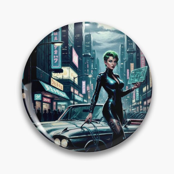 Item preview, Supercharged Cyber-Racer - 1950s Vintage Atomic Future Pinup designed and sold by Art's Diner.