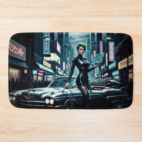 Item preview, Supercharged Cyber-Racer - 1950s Vintage Atomic Future Pinup designed and sold by Art's Diner.