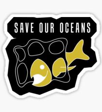 Fish Caught in Soda Rings Sticker