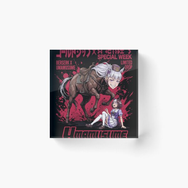 Item preview, Umamusume Funny Crossover Golden Week x Special Week Pretty Derby Horse Girl Racing Track Start Gate Finish Line Tokai Teio Special Week Silence Suzuka Fan Art Poster T-Shirt  designed and sold by Senpaiwaves.