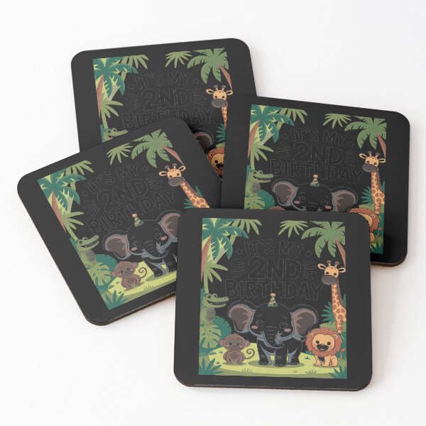 Item preview, Kids It's My 2nd Birthday Zoo Safari Jungle Animals Theme designed and sold by nicomitchell.