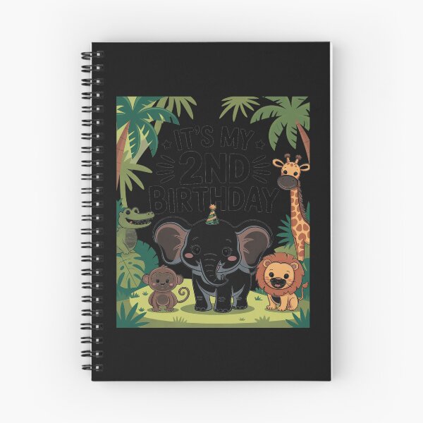 Item preview, Kids It's My 2nd Birthday Zoo Safari Jungle Animals Theme designed and sold by nicomitchell.