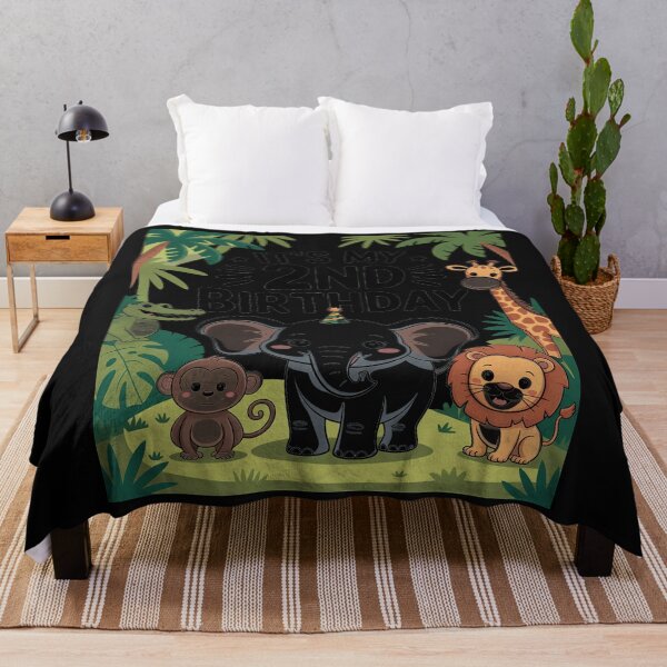 Item preview, Kids It's My 2nd Birthday Zoo Safari Jungle Animals Theme designed and sold by nicomitchell.