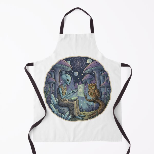 Item preview, Alien Wizard in Mushroom Forest – Psychedelic Sci-Fi Art designed and sold by Senkov.