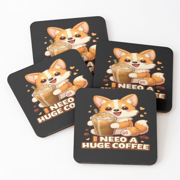 Item preview, Cute Corgi Coffee Meme – I Need a Huge Coffee  Funny Caffeine Lover Humor Design designed and sold by FernandsOficial.