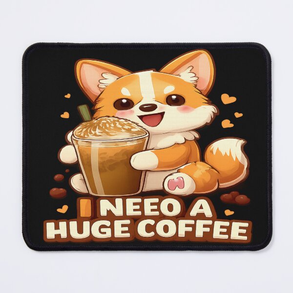 Item preview, Meme de café con Corgi: Necesito un café enorme. Diseño humorístico para amantes de la cafeína. designed and sold by FernandsOficial.
