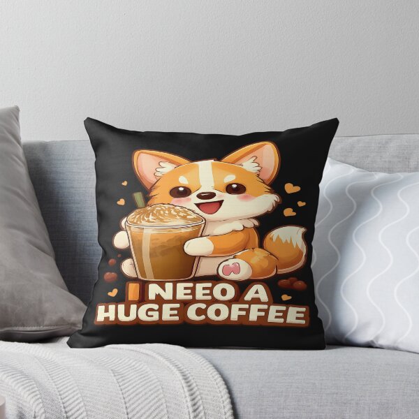 Item preview, Cute Corgi Coffee Meme – I Need a Huge Coffee  Funny Caffeine Lover Humor Design designed and sold by FernandsOficial.
