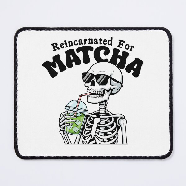Item preview, Reincarnated For Matcha Skeleton Drinking Iced Matcha Funny Aesthetic designed and sold by dianadouri.
