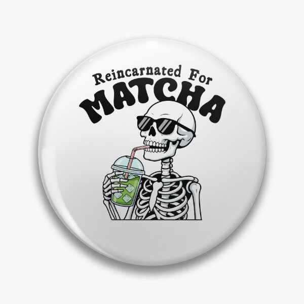 Item preview, Reincarnated For Matcha Skeleton Drinking Iced Matcha Funny Aesthetic  designed and sold by dianadouri.