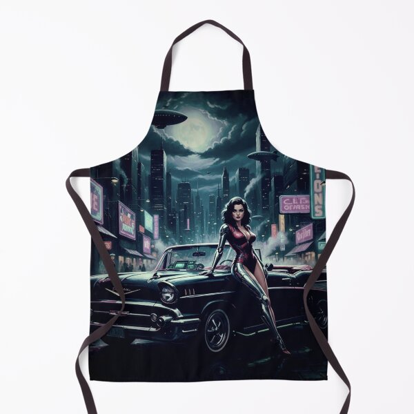 Item preview, Neon Cyber Noir - 1950s Vintage Cybernetic Future Pinup designed and sold by Art's Diner.