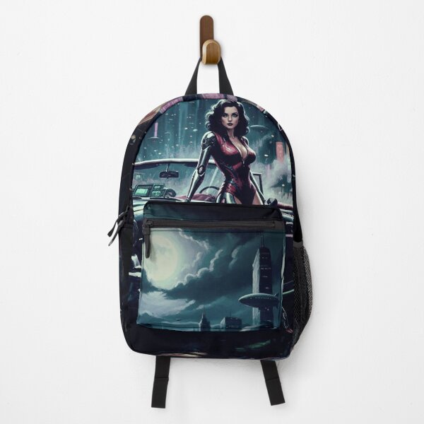 Item preview, Neon Cyber Noir - 1950s Vintage Cybernetic Future Pinup designed and sold by Art's Diner.