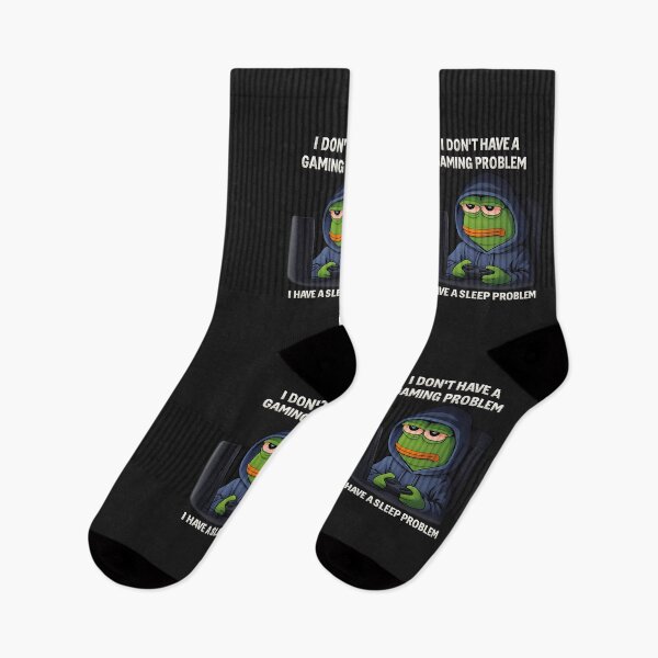 Item preview, I Don’t Have a Gaming Problem – I Have a Sleep Problem Frog Meme designed and sold by RicLaw.
