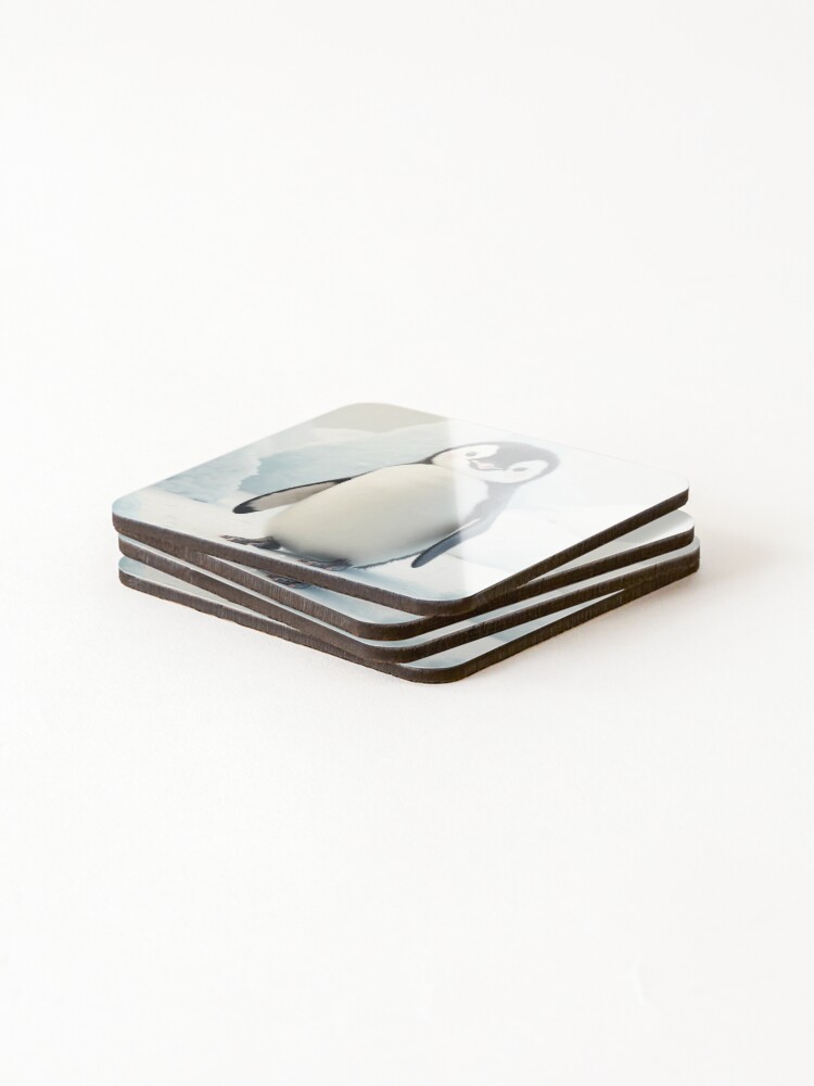 Thumbnail 4 of 5, Coasters (Set of 4), Baby Penguin designed and sold by CreativeVisuale.