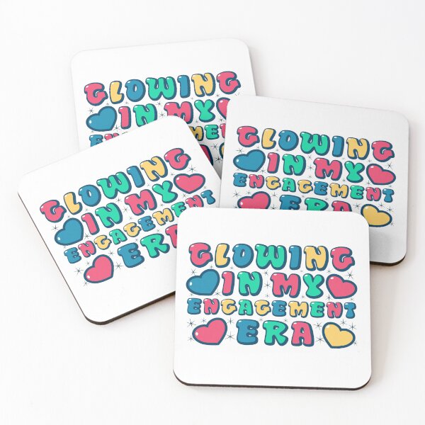 Item preview, Glowing in My Engagement Era – Cute Colorful Engagement Quote Design designed and sold by aissa20.