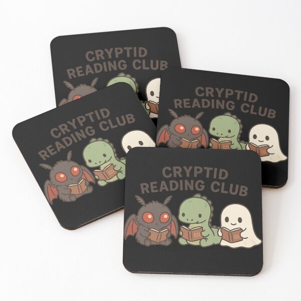 Item preview, Cryptid Reading Club – Cute Mothman Ghost Dinosaur Book designed and sold by Mouraludia.